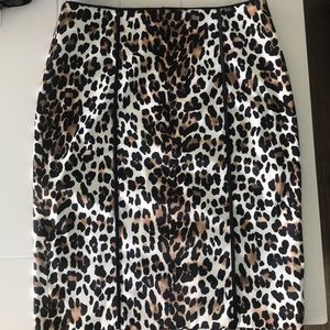 White house black market Leopard print Skirt/satin